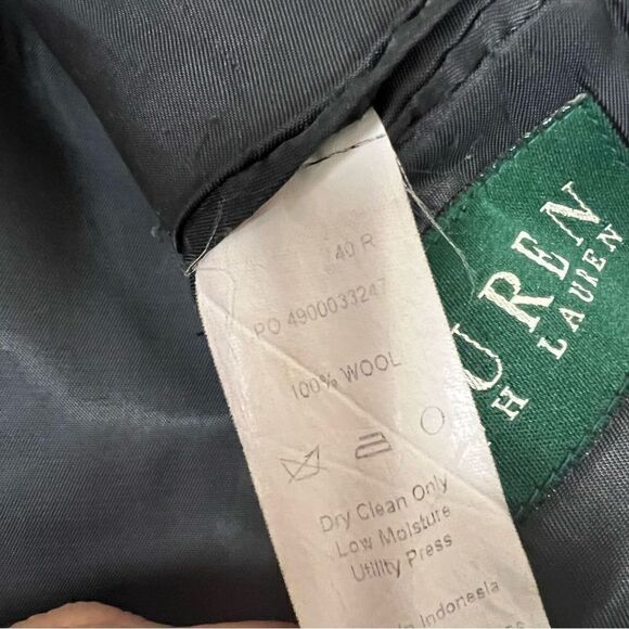 Ralph Lauren grey/navy/black houndstooth blazer 40R - Picture 8 of 8